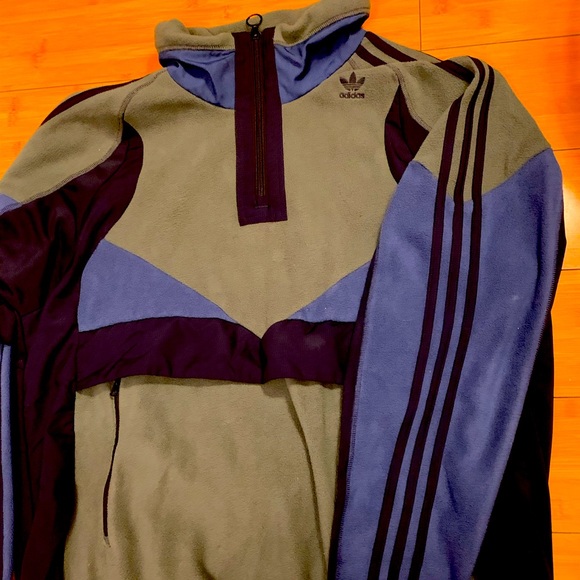 Adidas QuarterZip,Pullover,Men’sL,Blue,Green,Blck - Picture 2 of 4